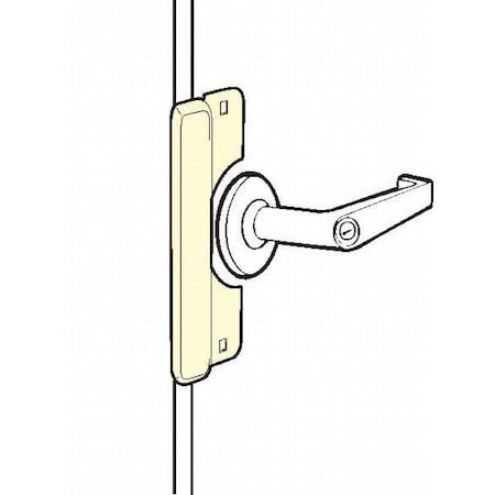 Don-Jo 3-1/2" x 8" Latch Protector with Lever Cutout for Electric Strikes with EBF Fasteners LELP208EBFDU